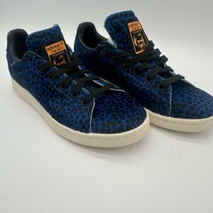 Adidas Stan Smith Blue and Black leopard Print Sneakers “out loud”